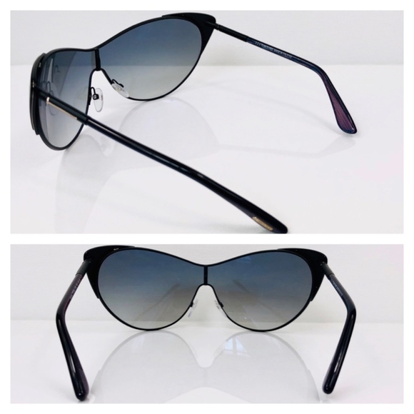 New TOM FORD Vanda Black Cat Eye Sunglasses - Picture 5 of 16